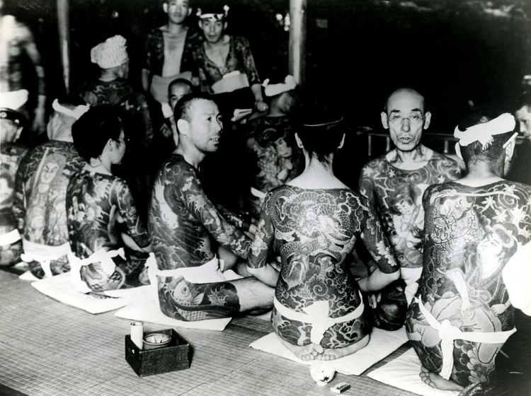 Japanese Gangster Vintage Photos of Yakuza With Their Full Body Suit  Tattoos  Vintage Everyday