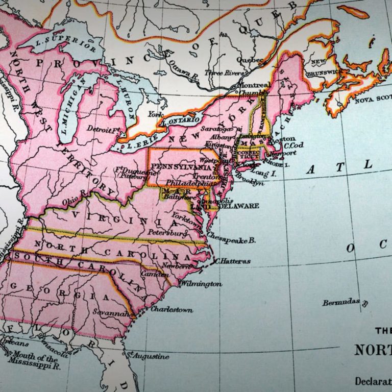 13 Colonies Of North America In 1776 Gradient 768x768 