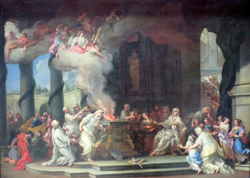 Early 18th-century depiction of the dedication of a Vestal, by Alessandro Marchesini