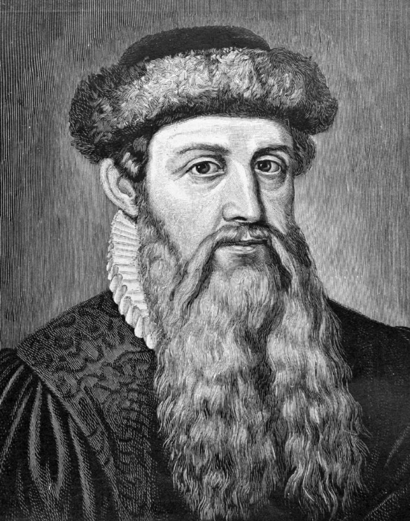 Portrait of Johannes Gutenberg