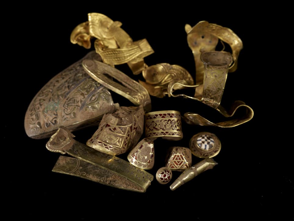 Selection of items from the Staffordshire Hoard