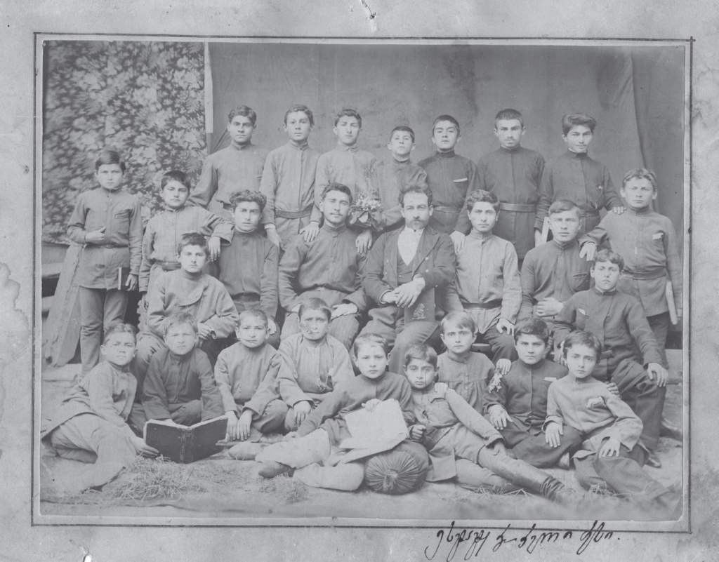 Stalin with his classmates c. 1892. Third from the left in the standing row.