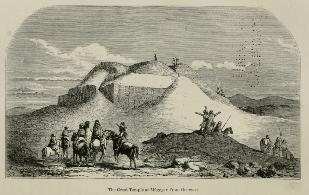 Sketch of the Great Ziggurat of Ur as it was discovered