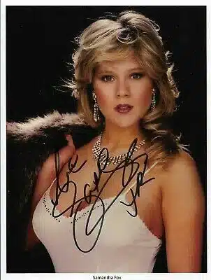 Sam Fox Samantha Fox: The beautiful pop star glamour girl of the 1980s